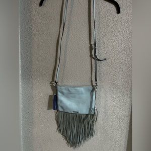 NWT Rebecca Minkoff light blue leather crossbody purse